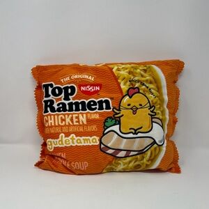 Nissin Top Ramen Gudetama Large 16" Crinkle Plush Pillow Chicken 2021 Kidrobot